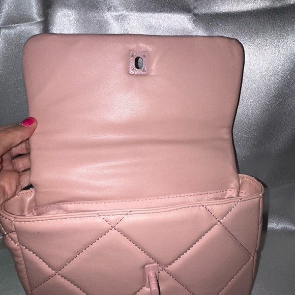 Guilda Paris Blush Pink Quilted Crossbody Bag - Picture 2 of 6